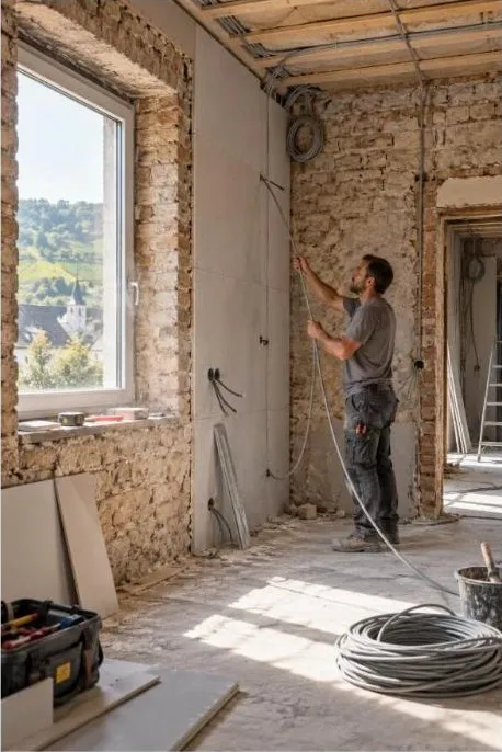 De la démolition aux finitions : réseaux, cloisons, sols, salle de bains, peinture.